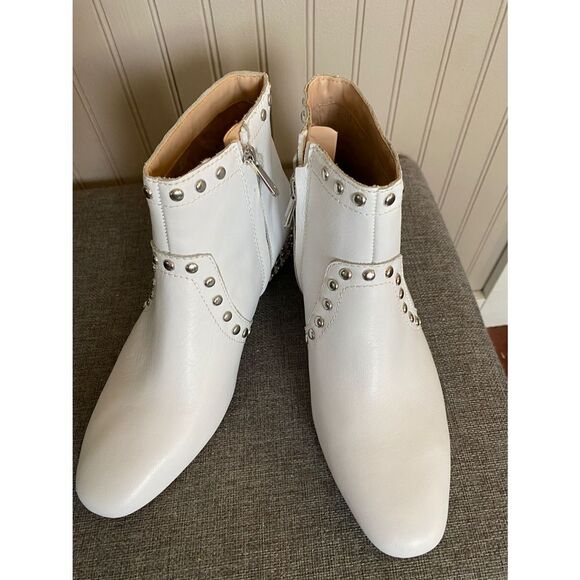 Sam Edelman White Boots “Studded” Lorin Boot 9.5 - Picture 4 of 7